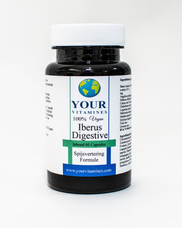 Your Vitamines Iberus Digestive Spijsvertering Formule 60 VCAPS (Goed voor werking van de darmen)
