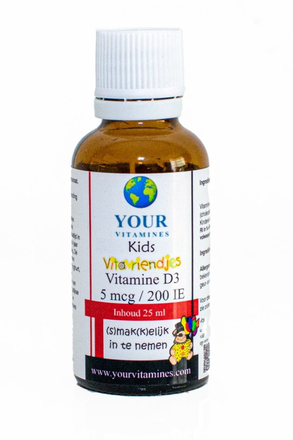 Your Vitamines Kids Vitamine D3 5mcg DruppelsVITAMINE D3 5MCG DRUPPELS 25ml